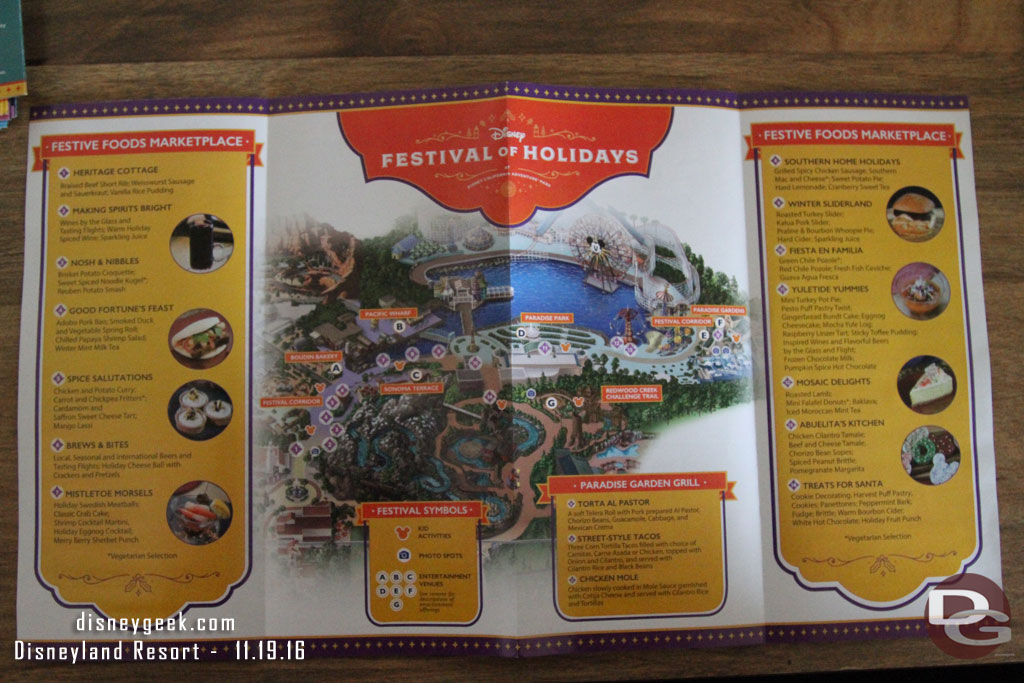 The festival guide map.