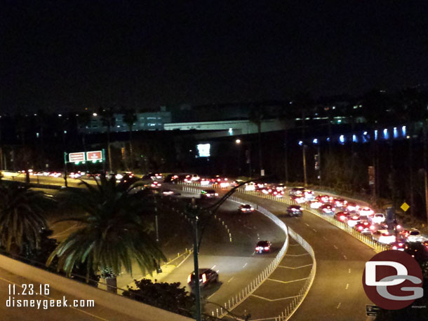 Disneyland Drive was backed up as I was leaving, just after 11pm.