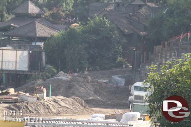 Looks like utilities and conduit going under the path the train will take as it exits Critter Country.