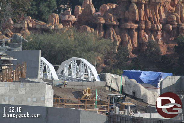 A closer look at the bridge for the train.  