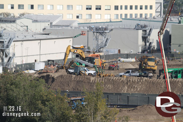 The mound of dirt is almost gone now.