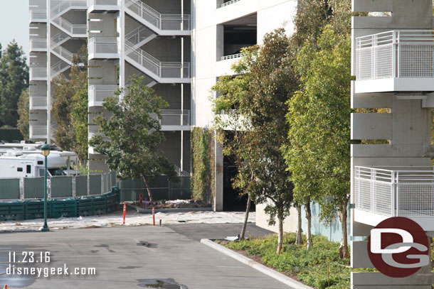 Here you can see where the trams will exit the structure.  And a portion of the planter that was removed and asphalt put in its place.