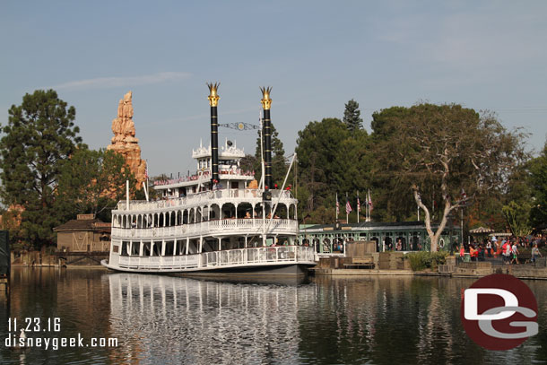 The Mark Twain sitting in port.