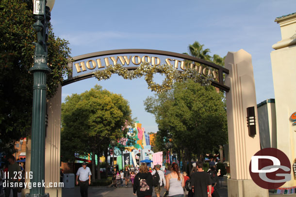 Decorations up in the Hollywood Studios area and the construction walls are gone.