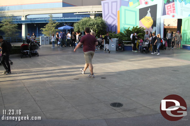 Where the stage used to be and before that a fountain.  Now just a bare patch of concrete.