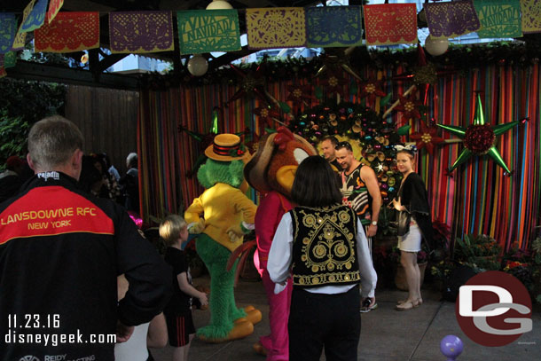 The three caballeros were out for photos, but I did not have time to stop and see them or wait for a clear picture (had my dinner and was looking for a table).