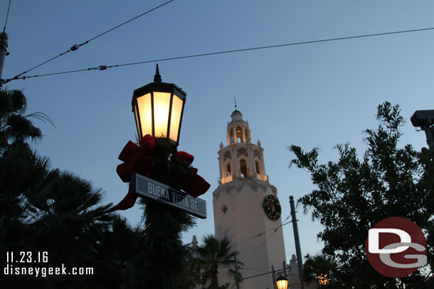 Made it to Buena Vista Street for the Tree Lighting.