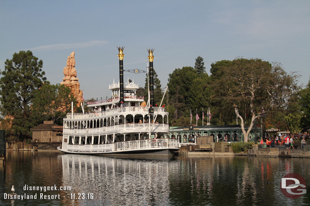 The Mark Twain sitting in port.