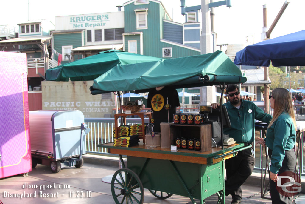 One of several merchandise carts.