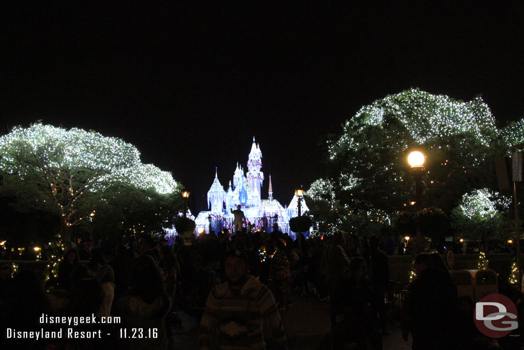 Back to Main Street for the second transformation.  The lights were still on.