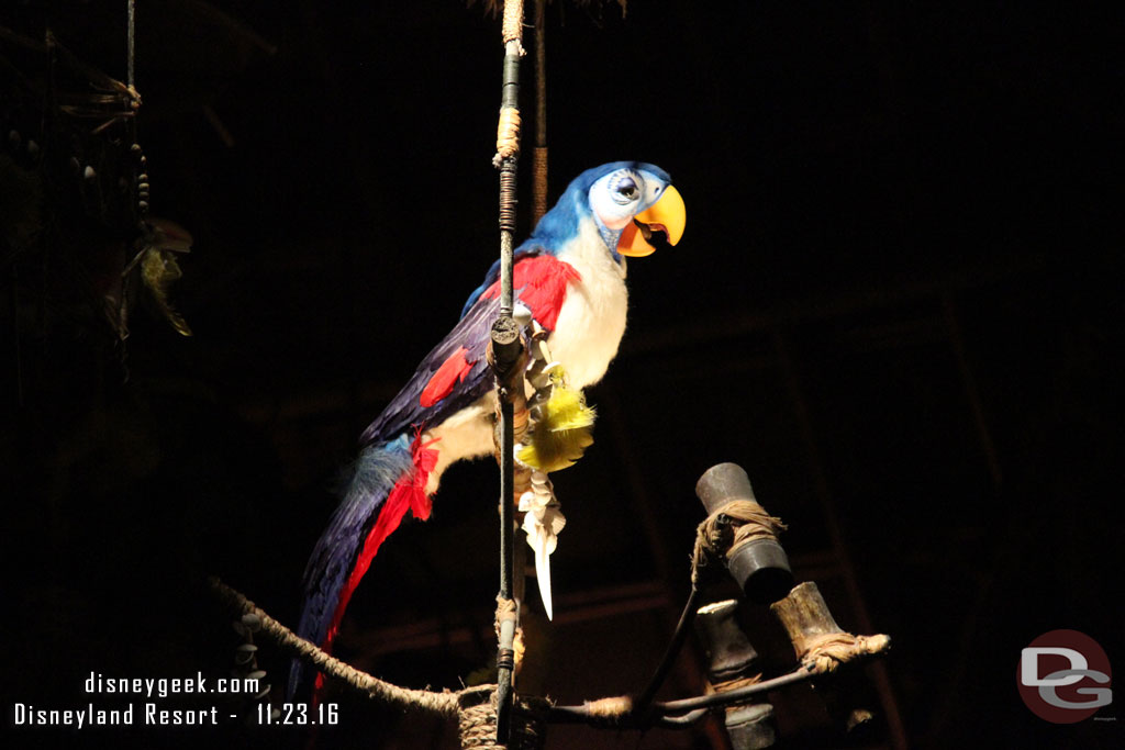 Next up a visit to the Enchanted Tiki Room