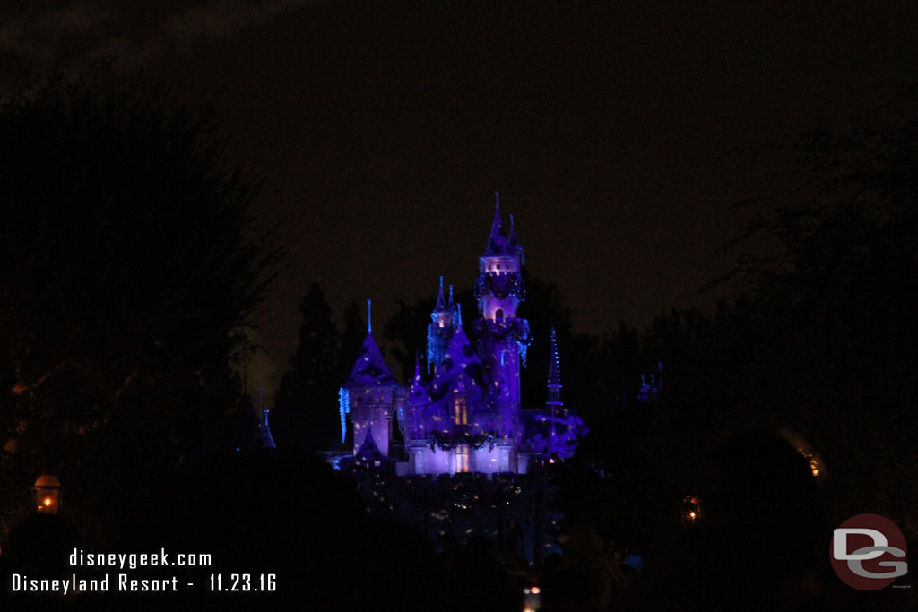 This year projections on the castle were used throughout the show.