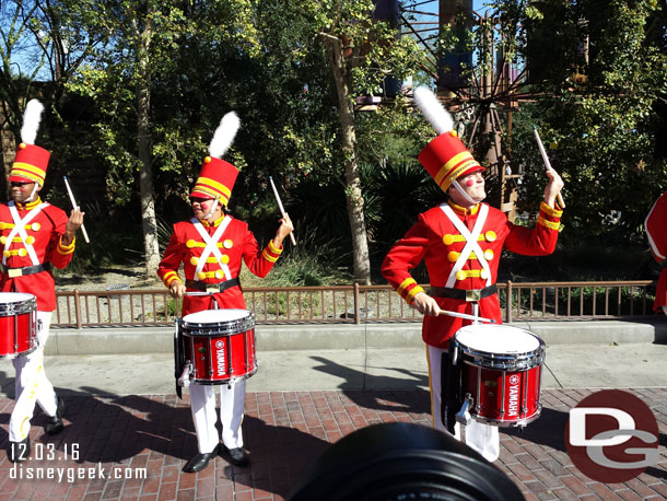 Caught the 12:05 performance of the Holiday Toy Drummers.