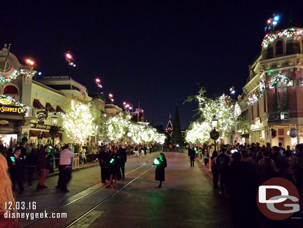 Here the procession was filling in Town Square and the lights had turned back on.
