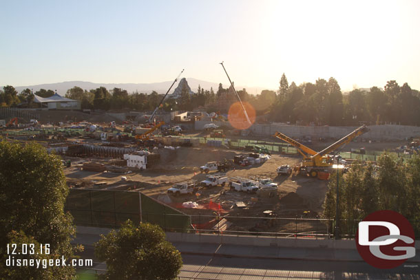 A look at the Star Wars Construction site this crisp morning (it was about 50 degrees out).