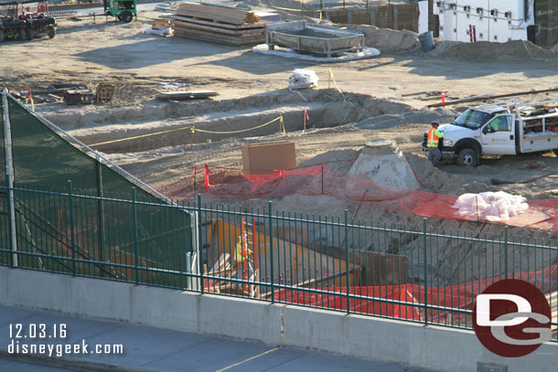 The hole is still open nearest the tram route.