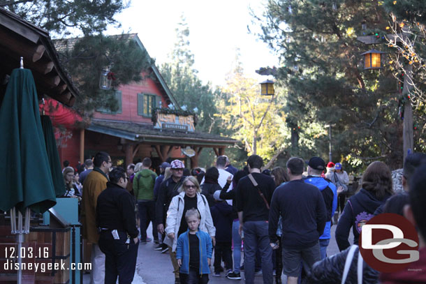 A healthy line for World of Color - Season of Light Fastpasses today.