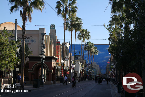 A look down Hollywood Blvd.