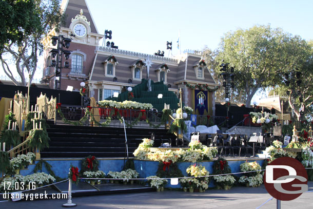 The traditional stage and set up.