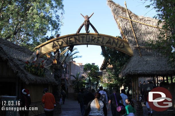 Making my way to Adventureland.