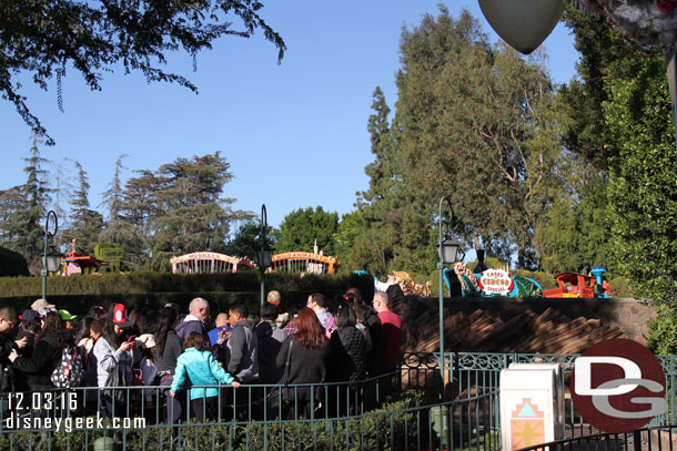 Odd a Casey Jr. train stopped in storybook land.  I did not see a driver nor guests on board.
