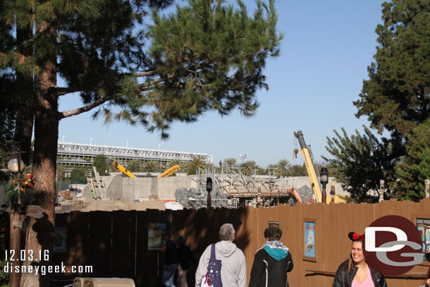 Walking into Critter Country gives a good view of the construction.