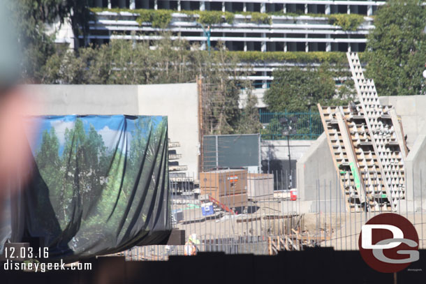 Looks like another section of wall is taking shape near the Hungry Bear.