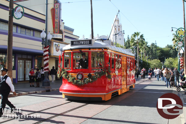 The Red Car News Boys did not perform.. they just drove the Trolley Route singing.