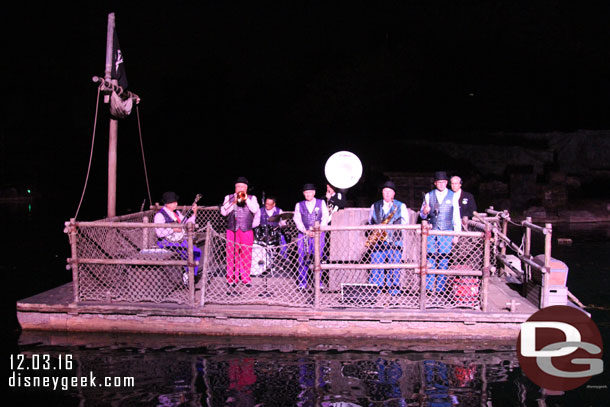 On the weekend they are having a Holiday Celebration on the Rivers of America.  It features the Jambalaya Jazz performing.