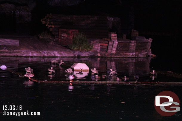 The Fantasmic fountains were up.  Thought they may be used for the show but they were not.