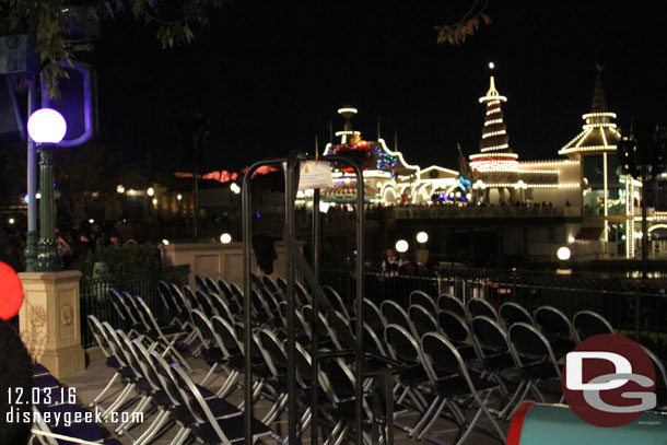 Plenty of chairs in the VIP area for World of Color tonight.