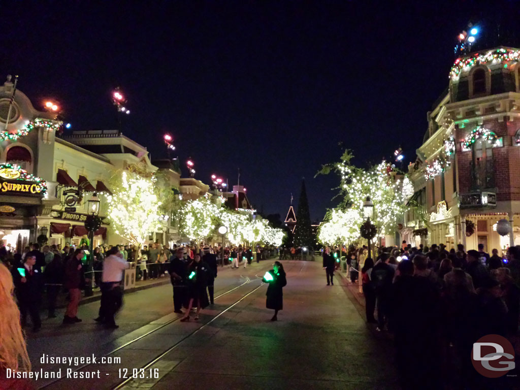 Here the procession was filling in Town Square and the lights had turned back on.