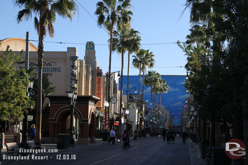 A look down Hollywood Blvd.