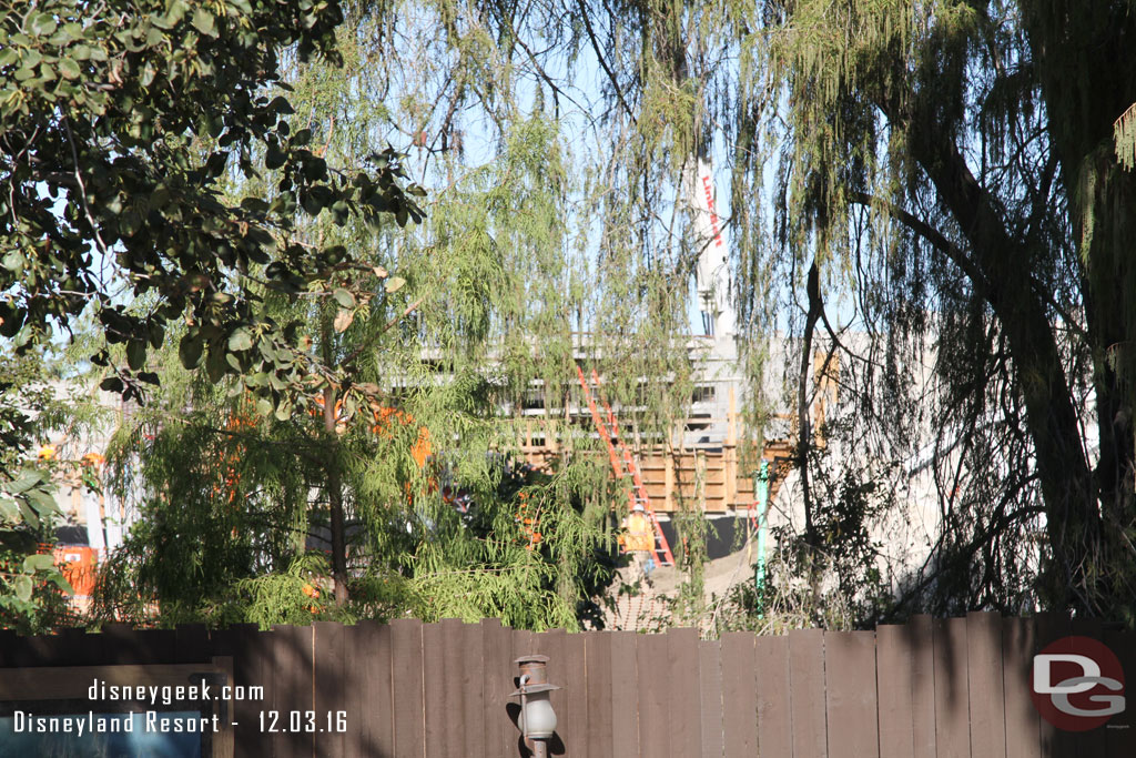 Approaching the end of the Big Thunder trail, a look around at the Star Wars construction.