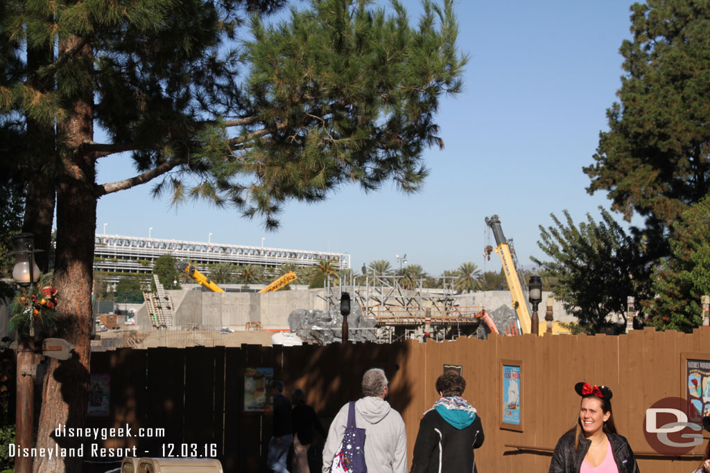 Walking into Critter Country gives a good view of the construction.