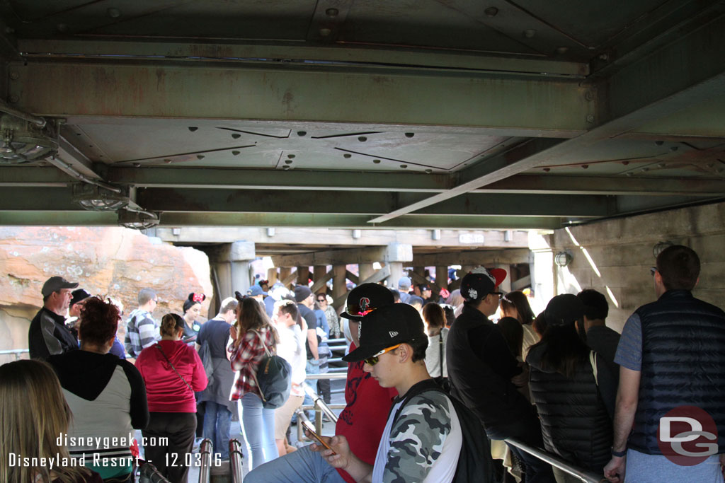 FastPass backed up to the bridge though.