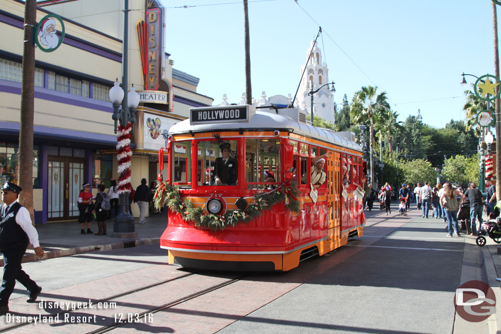 The Red Car News Boys did not perform.. they just drove the Trolley Route singing.