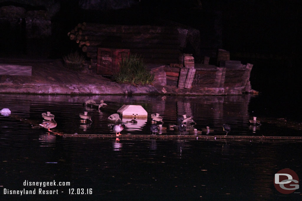 The Fantasmic fountains were up.  Thought they may be used for the show but they were not.