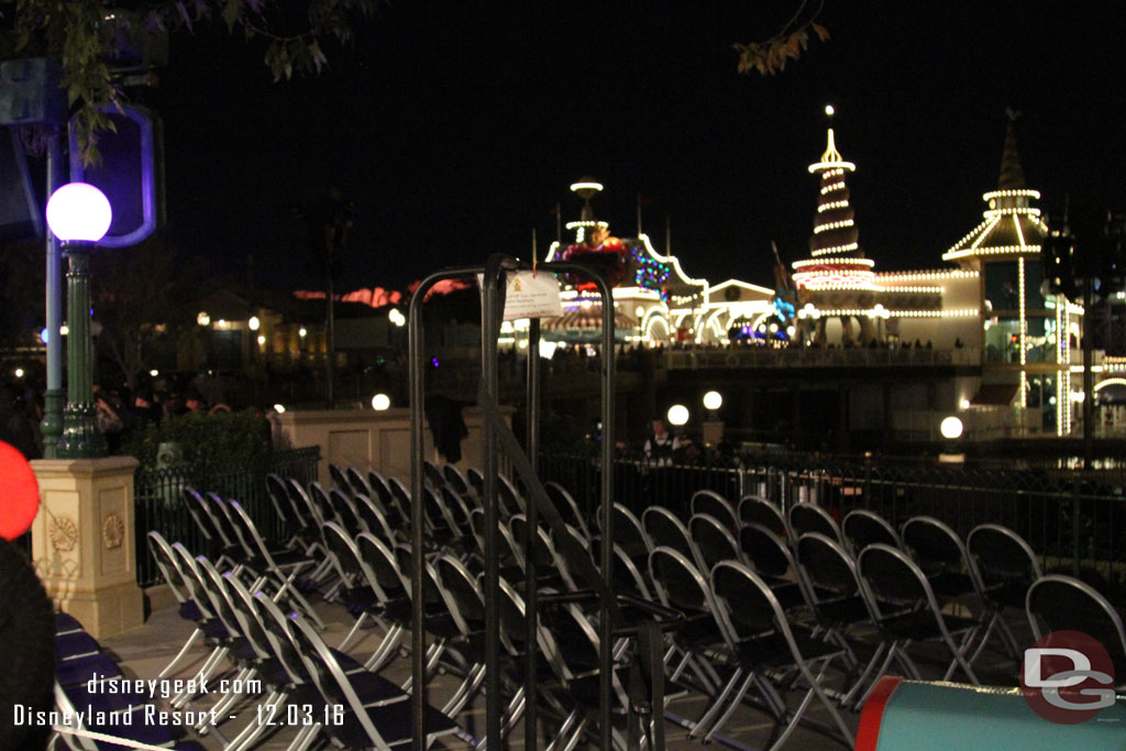 Plenty of chairs in the VIP area for World of Color tonight.