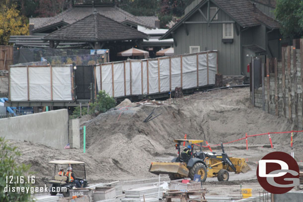 A closer look at where the train comes out and will cross over the new walkway from Critter Country to Star Wars Land.