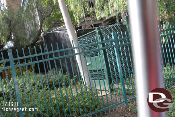 There is a fence and door on the walkway near the House of Blues too.