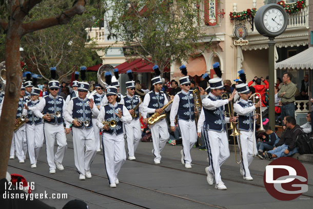 The Disneyland Band was performing on Main Street USA