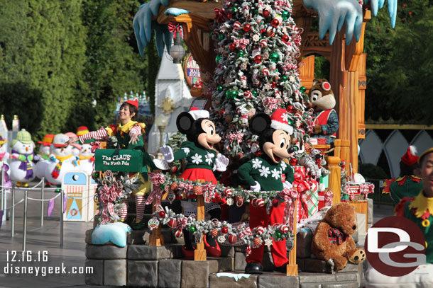 Mickey and the gang on the Mailroom float.