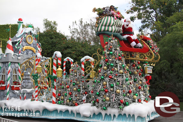 Santa closing out the parade.