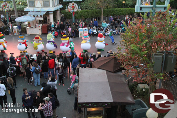 The skiers and snowflake skaters were part of the second parade.