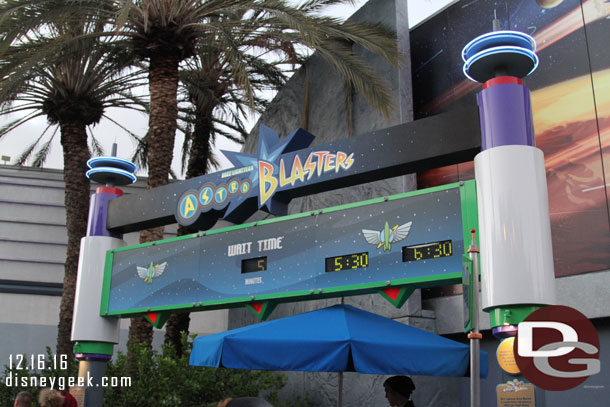 The Buzz Lightyear sign was back in working order.