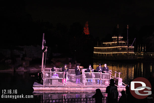 Jambalaya Jazz performing on the Rivers of America.