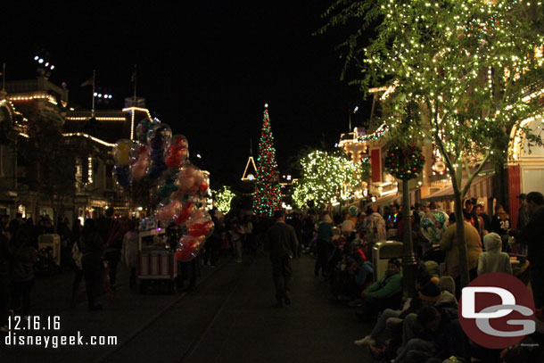 Main Street USA was lined with guests waiting for the 6:30 Paint the Night Parade.