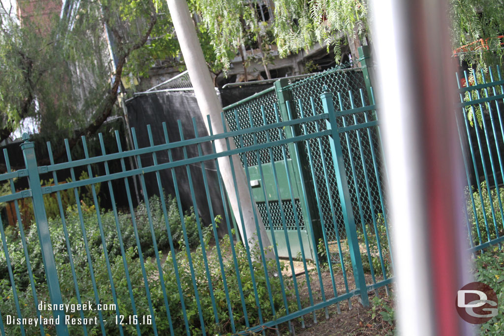 There is a fence and door on the walkway near the House of Blues too.