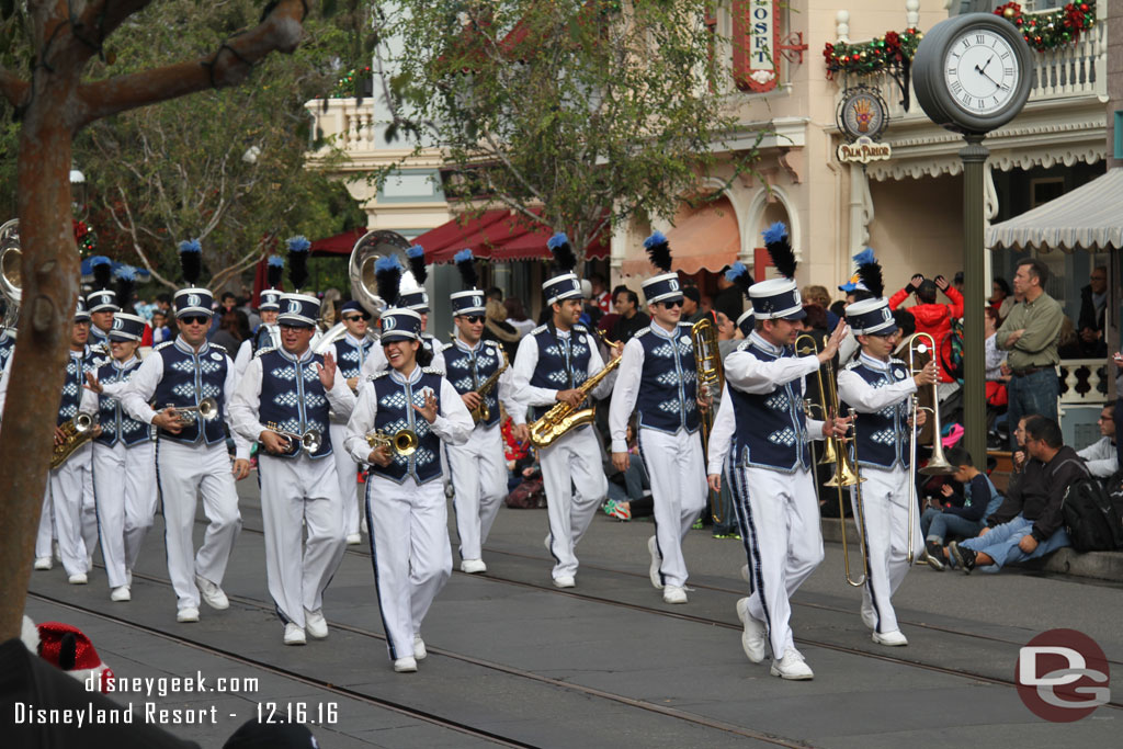 The Disneyland Band was performing on Main Street USA